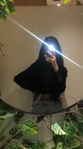 hidden face dp for girls black