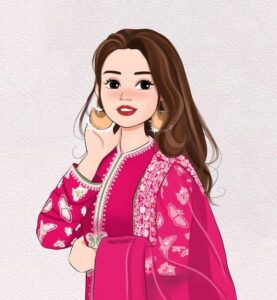 Cute Cartoon Girl DP