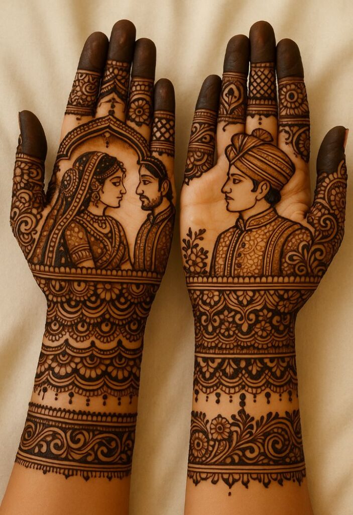 Bride and groom motifs for weddings