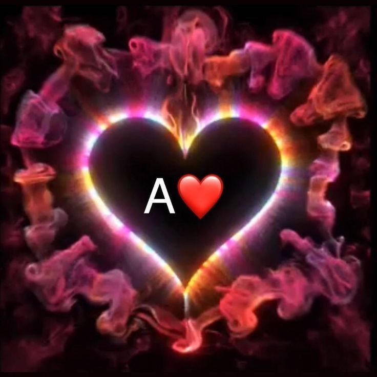 Stylish Alphabet Wallpaper Heart A Name DP 🌹
