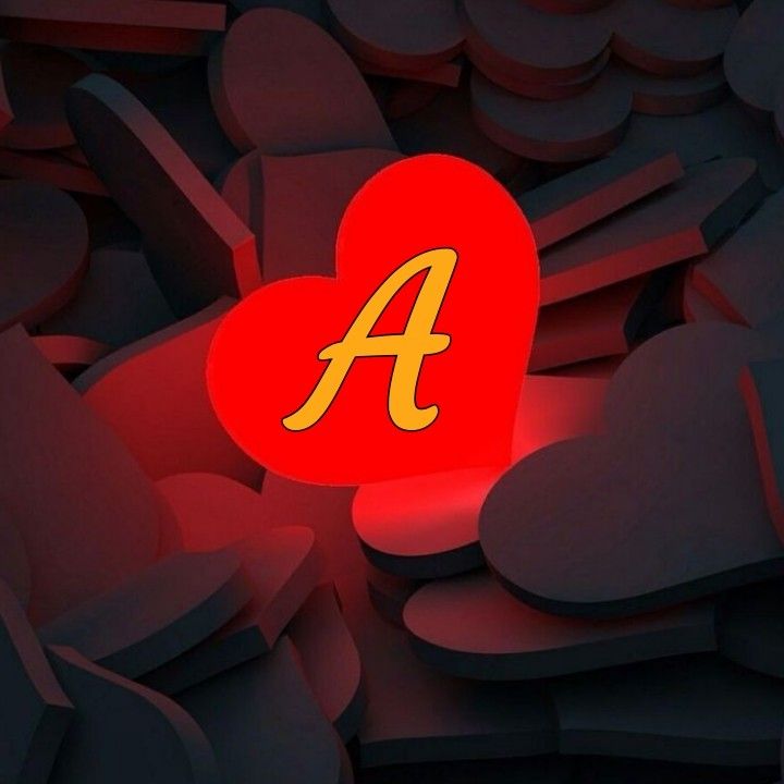 Heart-Themed A Name DP ❤️