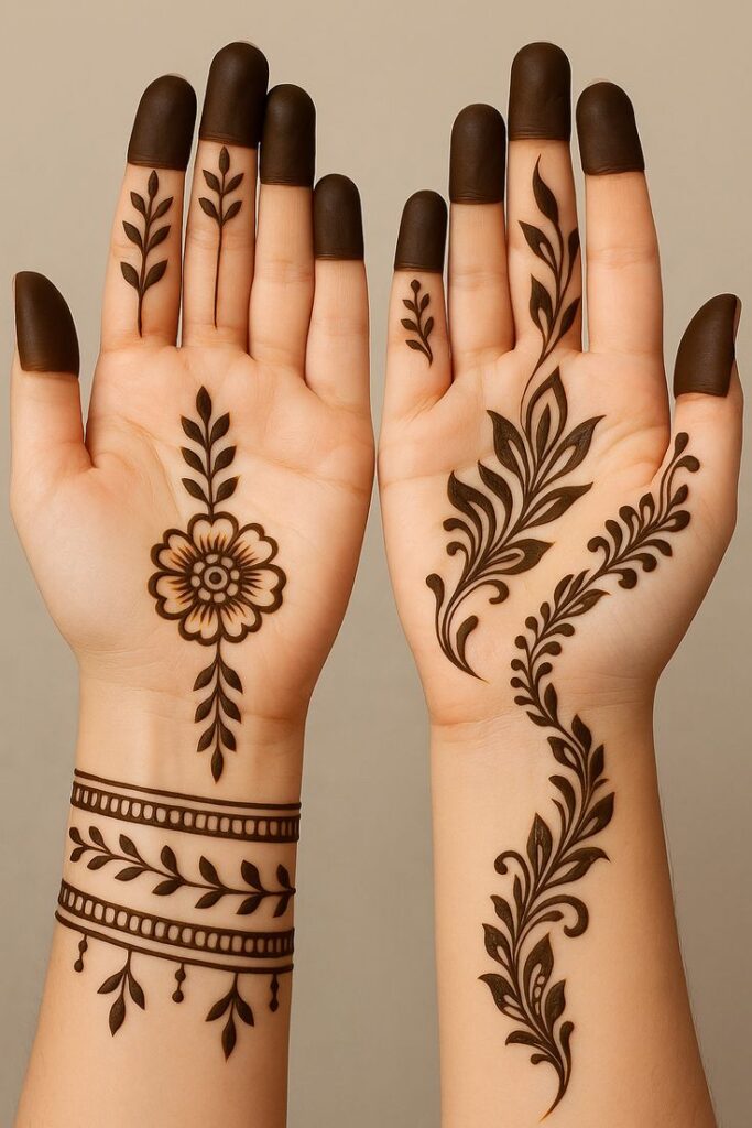 Easy Front Hand Simple Mehndi Design